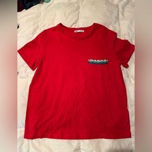 Zara‎ red tshirt